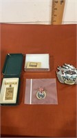 Lot of Military items. Pins, money clip And more