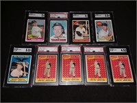 Mickey Mantle 9 Card Graded Lot