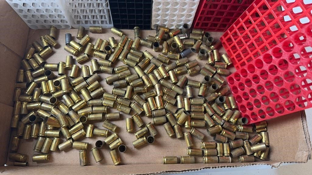 9mm Brass With Ammo Holders