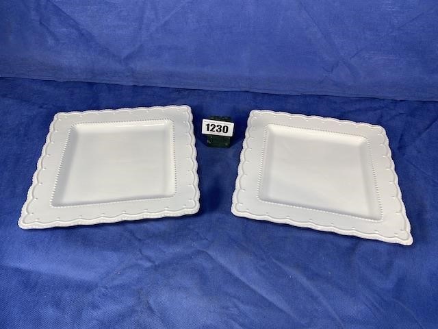 TableStore Square White Plates, 10 5/8"