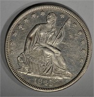 1845-O SEATED LIBERTY HALF DOLLAR  AU/BU