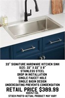33" Signature Hardware Kitchen Sink