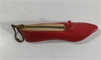 Vintage Slipper Shoe Miniature Zipper Purse Japan