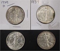 COLLECTORS LOT WALKING LIBERTY HALF DOLLARS