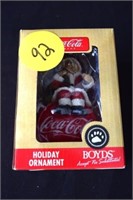 Coca Cola Boyds Bear Holiday Ornament