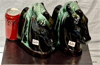 Blue Mountain Pottery Horse Head Bookends