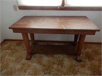 Antique library table 51' L x 28 1/4' H x 24' D