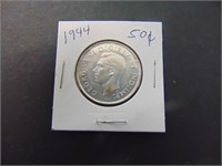1944 Canadian 50 Cent Coin
