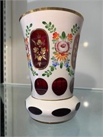 Vintage Czech Ruby Bohemian Vase