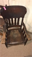 LARGE Solid wood antique chair