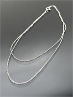 10k white gold chain necklace, 0.59g