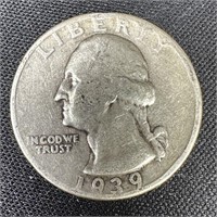 1939 Washington Silver Quarter