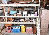 Metal Shelving Unit, File Cabinet & All Contents