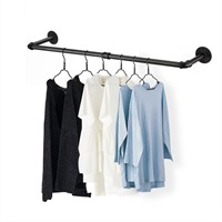 48  Wall Mounted Clothes Rack  Industrial Pipe