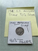 1941 US MERCURY DIME