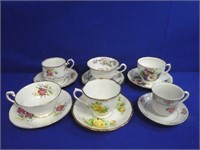 (6) Tea Cups & Saucers