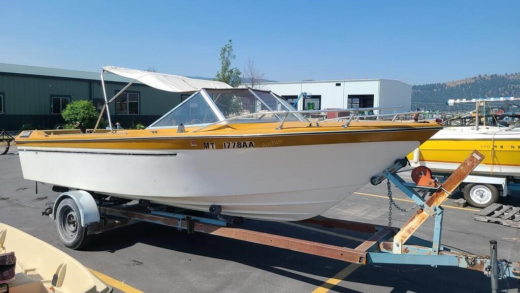 1973 APOLLO 21' BOAT 188 HP AND 1973 EZLO TRAILER