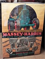 Massey Harris poster showing minor tears