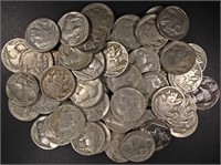 (50) FULL DATE BUFFALO NICKELS