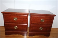 Pair of two drawer night stands, "Paragon Cherry"