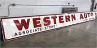 "Western Auto" 27' Porcelain Sign