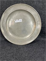 Antique Large Pewter Platter