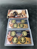 2 Presidential dollar proof sets 2009, 2010