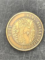 1976 Trans Alaska pipeline token