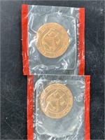 2 Mint tokens from Denver Mint
