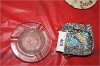 4 GLASS ASHTRAYS