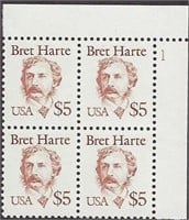 $5 Bret Hart Writer Plate Block