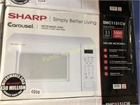 SHARP $159 RETAIL 1.1 CU FT MICROWAVE OVEN