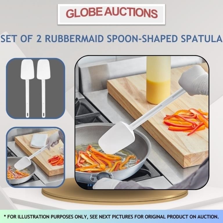 SET OF 2 RUBBERMAID SPOON-SHAPED SPATULA