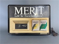 Merit Cigarette Advertising With Clock