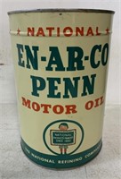 National EN-AR-CO PENN Motor Oil 5 qt. can