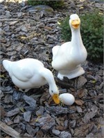 2 Ceramic ducks 1 shows wear