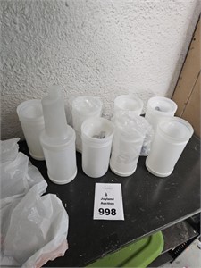 Set of 8 1 Qt. Bartender Type Pour Bottles