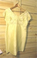 Vintage Yellow Beaded Dress