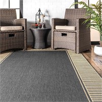 nuLOOM 8x10 Outdoor/Indoor, Dark Grey,