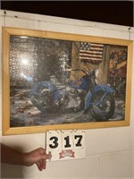 Harley Davidson framed puzzle