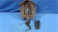 W German Made Cuckoo Clock w/Weights (missing