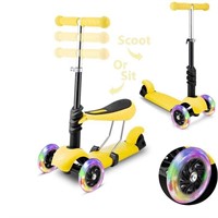 LED Wheels Mini Kick Scooter Children 3-in-1