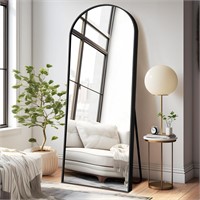 NeuType Arched Full Length Mirror  Black  65x22
