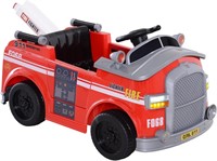 $120  Aosom 6V Electric Ride-On Fire Truck Vehicle