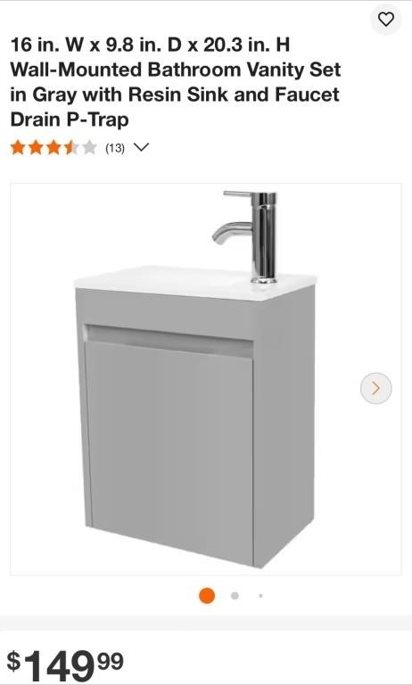 WALL MOUNTED VANITY SINK (NEW)