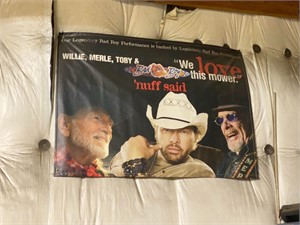 Toby Keith, Willie Nelson, Merle Haggard Banner