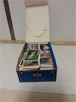 Box of various baseball cards