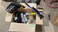 Car vac, lubricants, small compressor, other