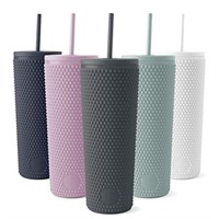 Simple Modern Plastic Studded Matte Tumbler with