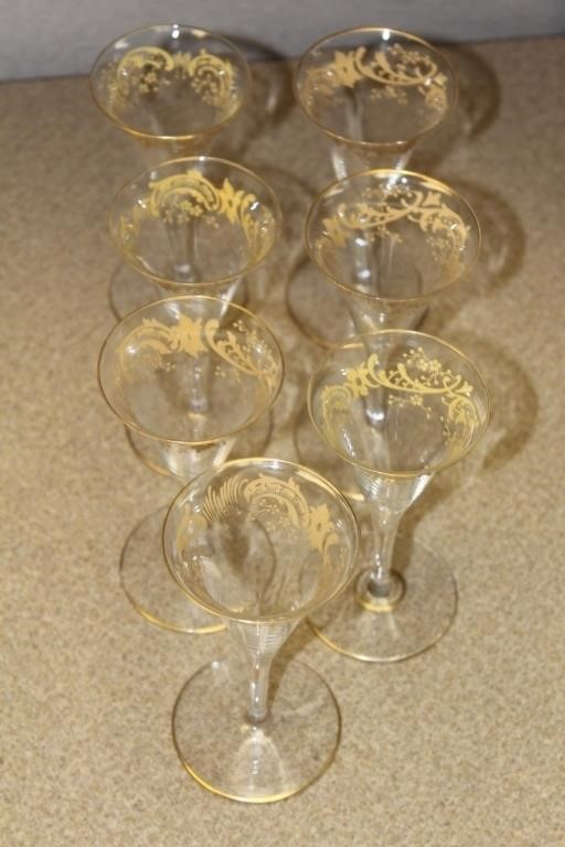 Lot of 7 Small Liquer Glasses